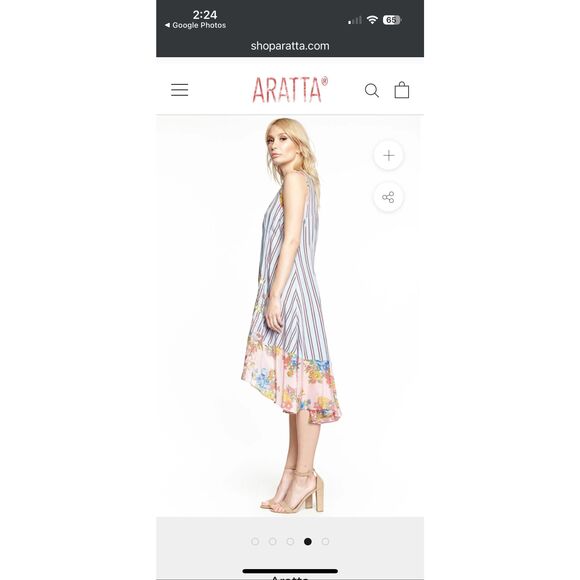 Aratta Women's My Dear Floral Print Sleeveless Dress Multicolor Medium - Picture 4 of 6